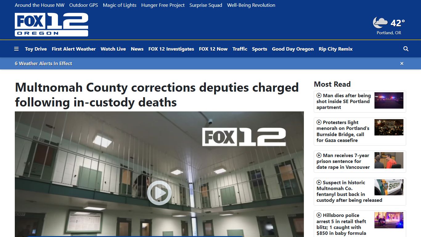 Multnomah County corrections deputies charged following in ... - KPTV
